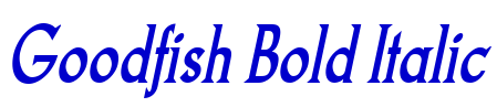 Goodfish Bold Italic الخط